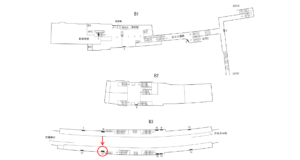 横浜市営/岸根公園駅//№17駅看板・駅広告、位置図