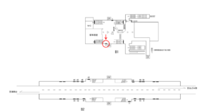 横浜市営/港南中央駅//№2駅看板・駅広告、位置図