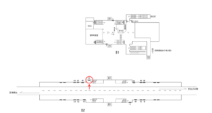 横浜市営／港南中央駅／／№42駅看板・駅広告、位置図