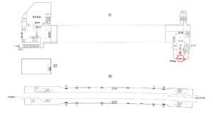 横浜市営／三ッ沢下町駅／／№3駅看板・駅広告、位置図