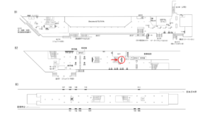 横浜市営／横浜駅／／№3駅看板・駅広告、位置図