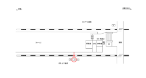 JR／東秋留駅／上り線前／№9駅看板・駅広告、位置図