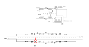 横浜市営／港南中央駅／／№47駅看板・駅広告、位置図
