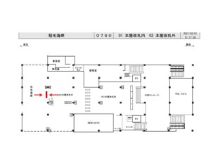 JR／稲毛海岸駅／JR稲毛海岸 横断幕② 7日間№7駅臨時広告・駅広告、位置図