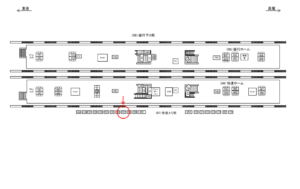 JR／吉祥寺駅／快速上り前／№107駅看板・駅広告、位置図