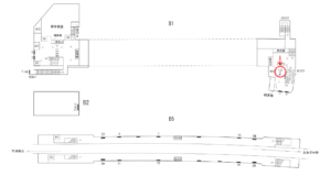 横浜市営／三ッ沢下町駅／№T-13№13駅看板・駅広告、位置図