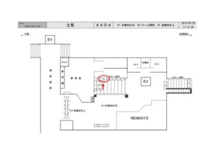 JR　土気駅／ホーム階段／№3駅看板・駅広告、位置図