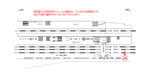 JR／原宿駅／内回り線側／№301駅看板・駅広告、位置図