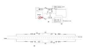 横浜市営／港南中央駅／／№3駅看板・駅広告、位置図