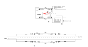 横浜市営／港南中央駅／№T-4№4駅看板・駅広告、位置図