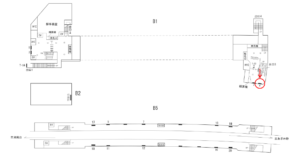 横浜市営／三ッ沢下町駅／／№4駅看板・駅広告、位置図