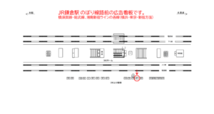 JR／鎌倉駅／上り線側／№21駅看板・駅広告、位置図