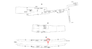 横浜市営/岸根公園駅//№16駅看板・駅広告、位置図