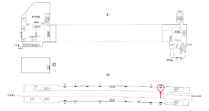 横浜市営／三ッ沢下町駅／／№18駅看板・駅広告、位置図