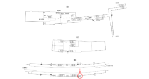 横浜市営／岸根公園駅／／№13駅看板・駅広告、位置図