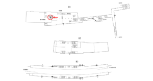横浜市営／岸根公園駅／／№1駅看板・駅広告、位置図