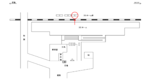 JR／武蔵引田駅／ホーム前／№3駅看板・駅広告、位置図