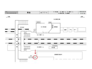 JR　東金駅／第２ホーム／№5駅看板・駅広告、位置図