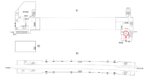 横浜市営／三ッ沢下町駅／№T-12№12駅看板・駅広告、位置図