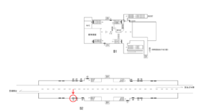 横浜市営／港南中央駅／／№14駅看板・駅広告、位置図