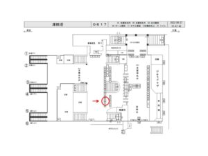 JR／津田沼駅／本屋改札内／№68駅看板・駅広告、位置図