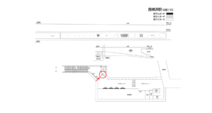 相鉄／西横浜駅／／№205駅看板・駅広告、位置図