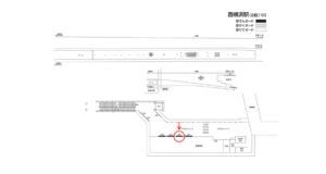 相鉄／西横浜駅／／№302駅看板・駅広告、位置図