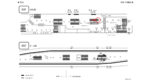 みなとみらい／横浜駅／／№306駅看板・駅広告、位置図