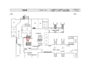 JR／西船橋駅／本屋改札内／№8駅看板・駅広告、位置図
