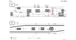 みなとみらい/横浜駅//№307駅看板・駅広告、位置図