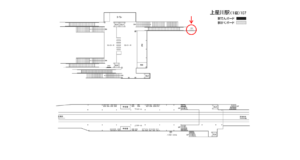 相鉄／上星川駅／／（エスカレーター下）№221駅看板・駅広告、位置図