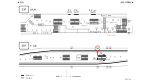 みなとみらい／横浜駅／／№206駅看板・駅広告、位置図