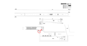 相鉄／西横浜駅／／№203駅看板・駅広告、位置図
