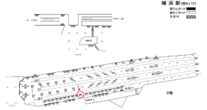 相鉄／横浜駅／／№810駅看板・駅広告、位置図