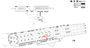 相鉄／横浜駅／／№564駅看板・駅広告、位置図