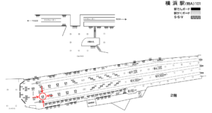 相鉄／横浜駅／／№502駅看板・駅広告、位置図