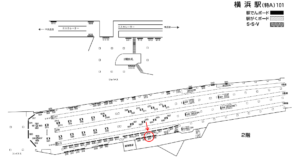相鉄／横浜駅／／№307駅看板・駅広告、位置図