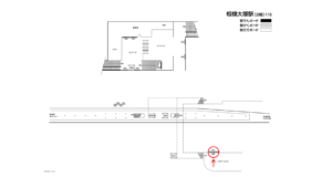 相鉄／相模大塚駅／／№032駅看板・駅広告、位置図