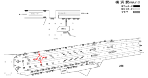 相鉄／横浜駅／／№516駅看板・駅広告、位置図