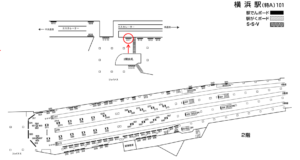 相鉄／横浜駅／／№611駅看板・駅広告、位置図