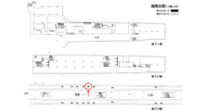 相鉄／湘南台駅／／№305駅看板・駅広告、位置図