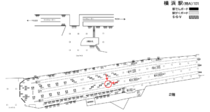 相鉄／横浜駅／／№565駅看板・駅広告、位置図