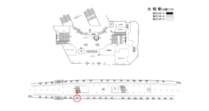 相鉄／大和駅／／№332駅看板・駅広告、位置図