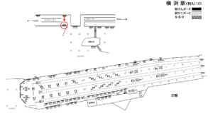 相鉄／横浜駅／／№608駅看板・駅広告、位置図