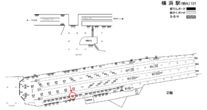 相鉄／横浜駅／／№808駅看板・駅広告、位置図