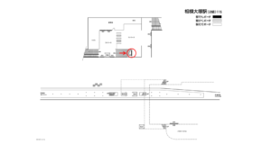 相鉄／相模大塚駅／／№303駅看板・駅広告、位置図
