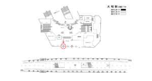 相鉄／大和駅／／№414駅看板・駅広告、位置図