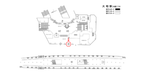相鉄／大和駅／／№413駅看板・駅広告、位置図