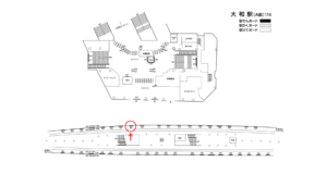 相鉄/大和駅//№308駅看板・駅広告、位置図