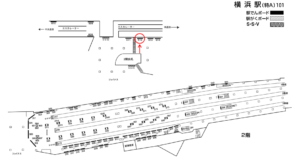 相鉄／横浜駅／／№612駅看板・駅広告、位置図